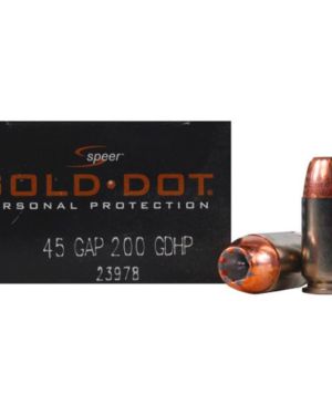 Speer – Gold Dot 45 GAP 200Gr. Hollow Point 20rds.