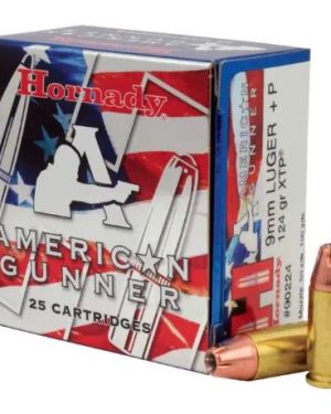 Hornady – 9mm Luger +P 124gr. XTP American Gunner 25rds.