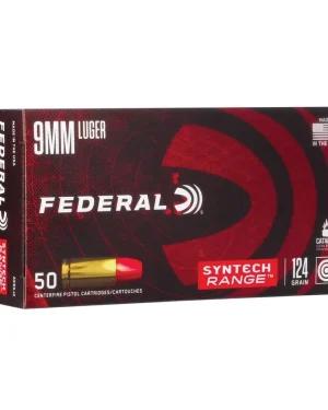 Federal – Syntech Range 9mm, 124 Grain, Syntech Jacket Flat Nose 50rds.