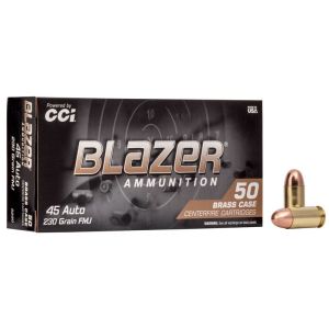 CCI – Blazer Brass 45 ACP, 230 Grain, Full Metal Jacket, 830 fps