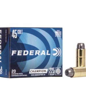 Federal – Champion 45 Colt 225Gr. Semi-Wadcutter Hollow Point 20rds.