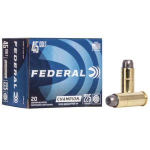 Federal – Champion 45 Colt 225Gr. Semi-Wadcutter Hollow Point 20rds.