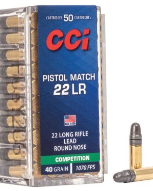 CCI – Pistol Match 22 LR 40 GR. LRN 50rds.