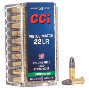 CCI – Pistol Match 22 LR 40 GR. LRN 50rds.