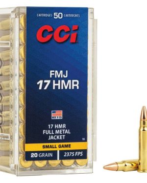 CCI – 17 HMR, 20 Grain, FMJ 50rds.