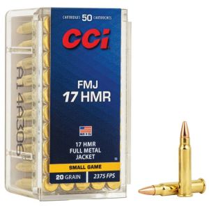 CCI – 17 HMR, 20 Grain, FMJ 50rds.