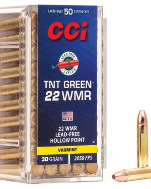 CCI – TNT Green 22 WMR 30Gr. Speer TNT Green HP 50rds.