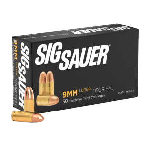 Sig Sauer – 9MM 115GR. Elite Ball FMJ 50rds.