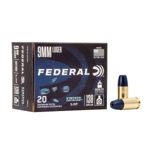 Federal – Syntech Defense 9mm, 138 Grain, Segmented Hollow Point 20Rds.