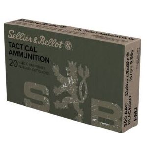 Sellier & Bellot – 300 AAC Blackout 147Gr. FMJ 20rds.